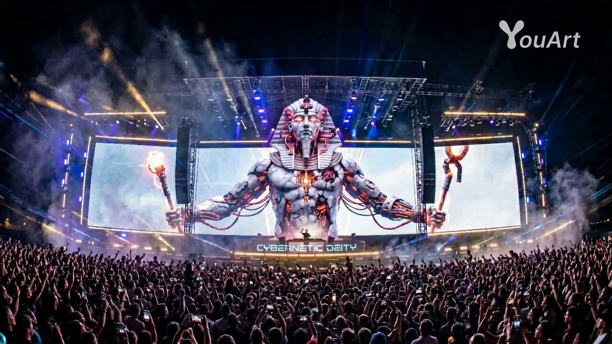 Pharaoh DJ performance with dancing crowd
