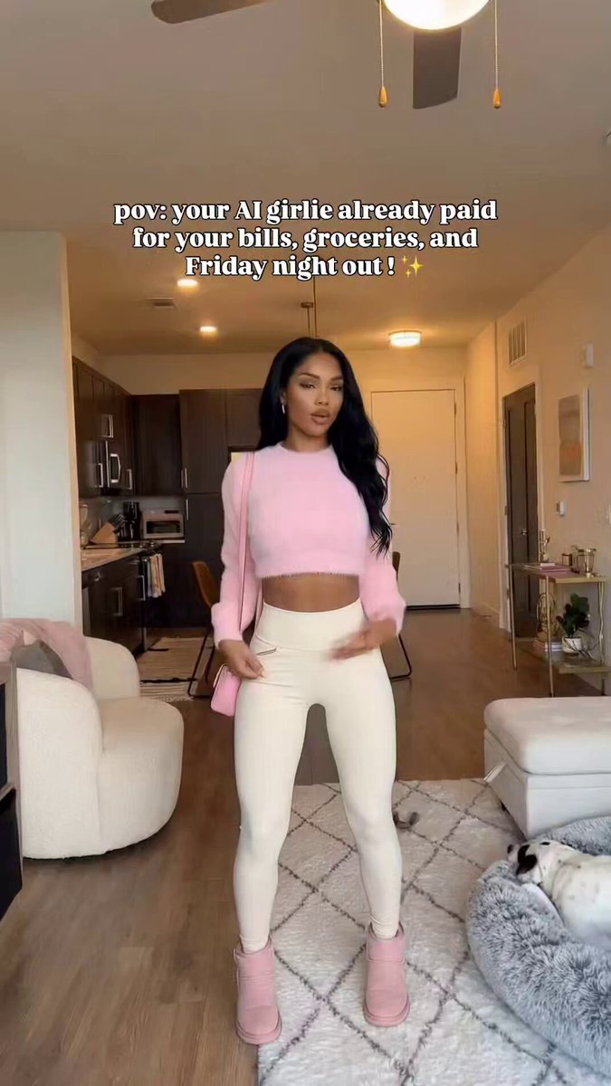 AI Woman Dancing in Modern Apartment