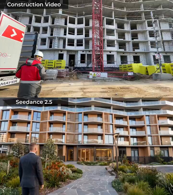 Real estate agent walkthrough of finished apartment