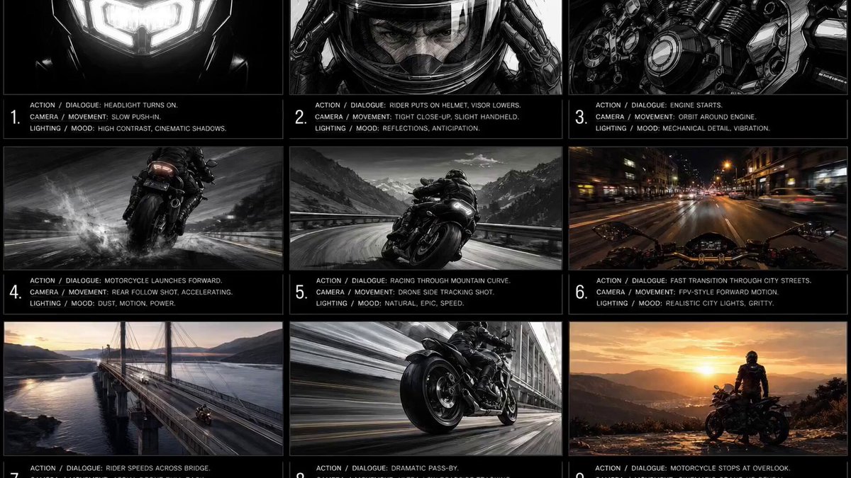 High-Intensity Motorcycle Commercial