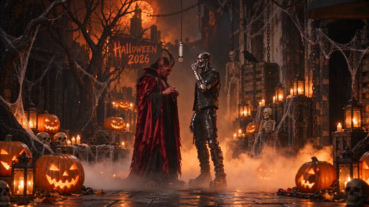 Devil and Robot Halloween Rap Performance