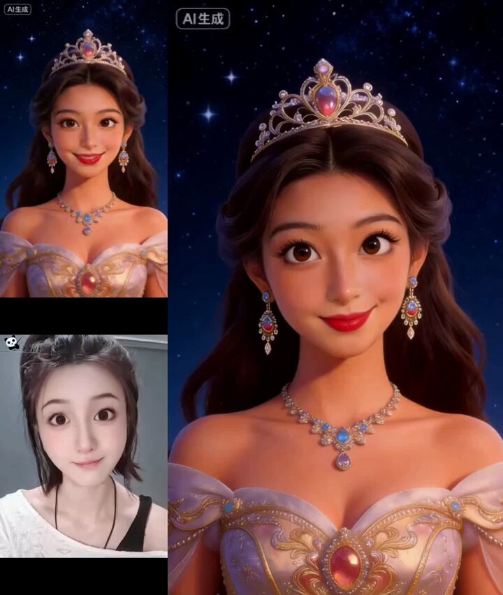 Animated Princess Facial Motion Transfer