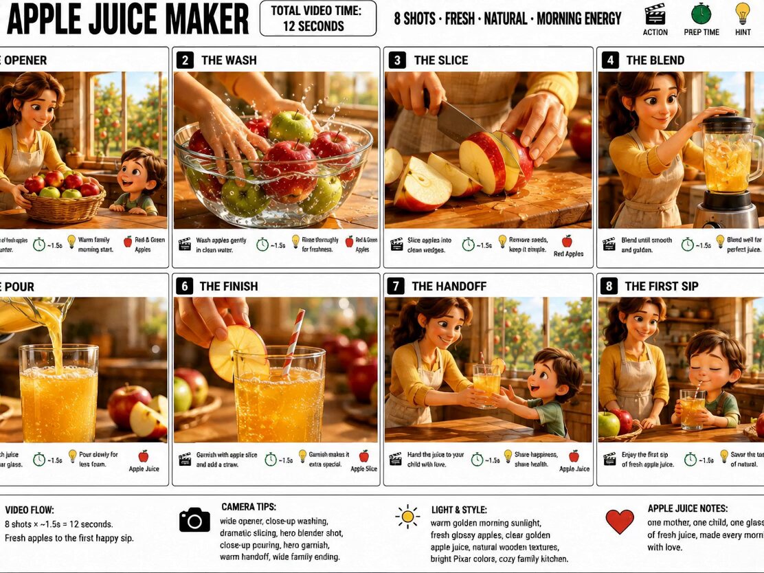 Pixar mother and child apple juice