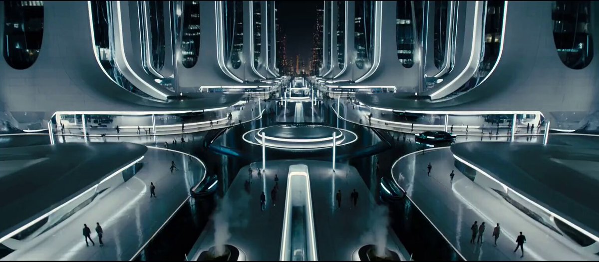 Hidden cybernetic district beneath utopian city
