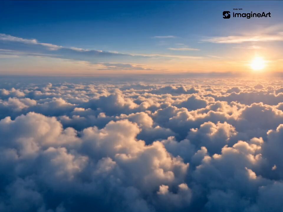 Astronaut falls through clouds to spacecraft