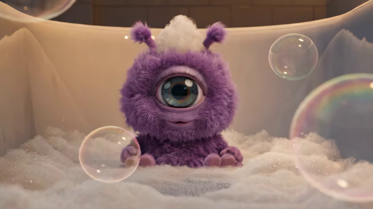 Bubble pops revealing rubber duck