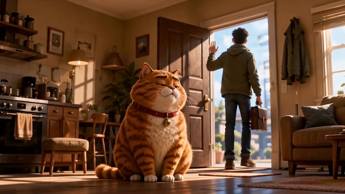Cat commutes to corporate office