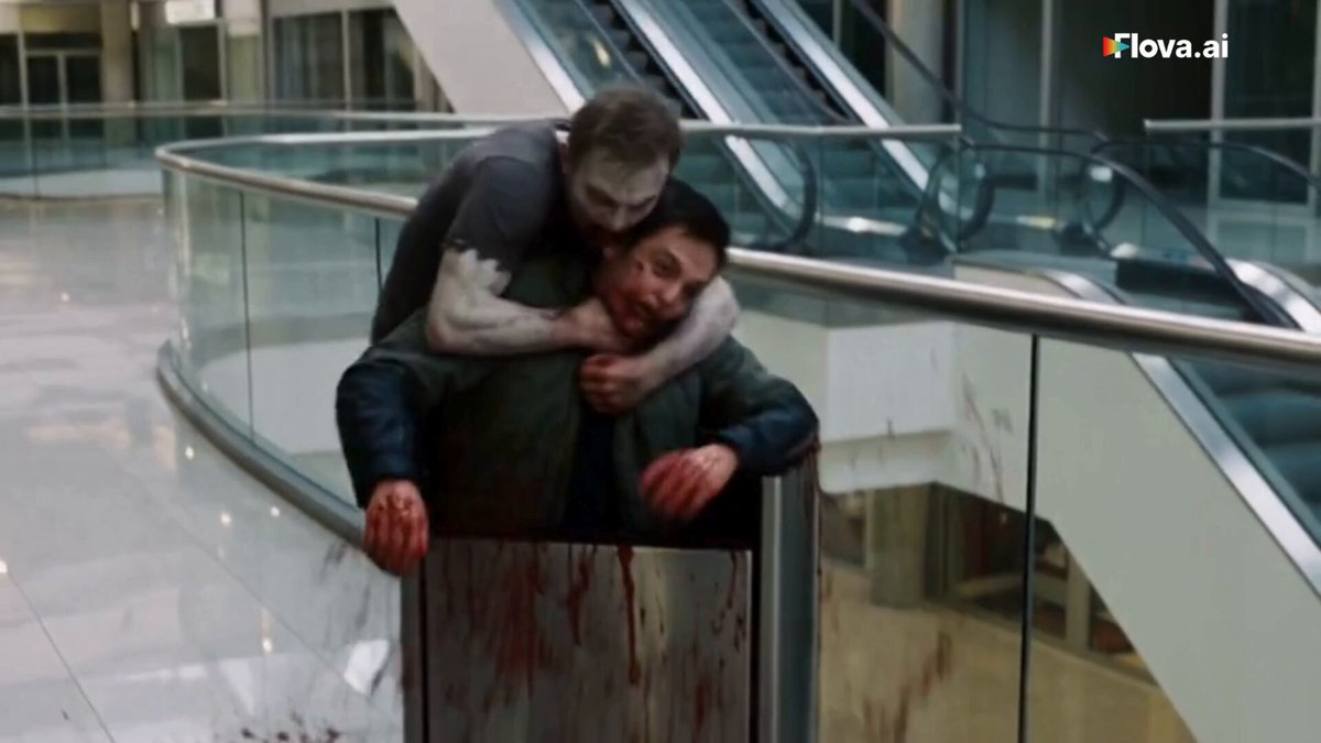 Mall zombie attack stopped with rod