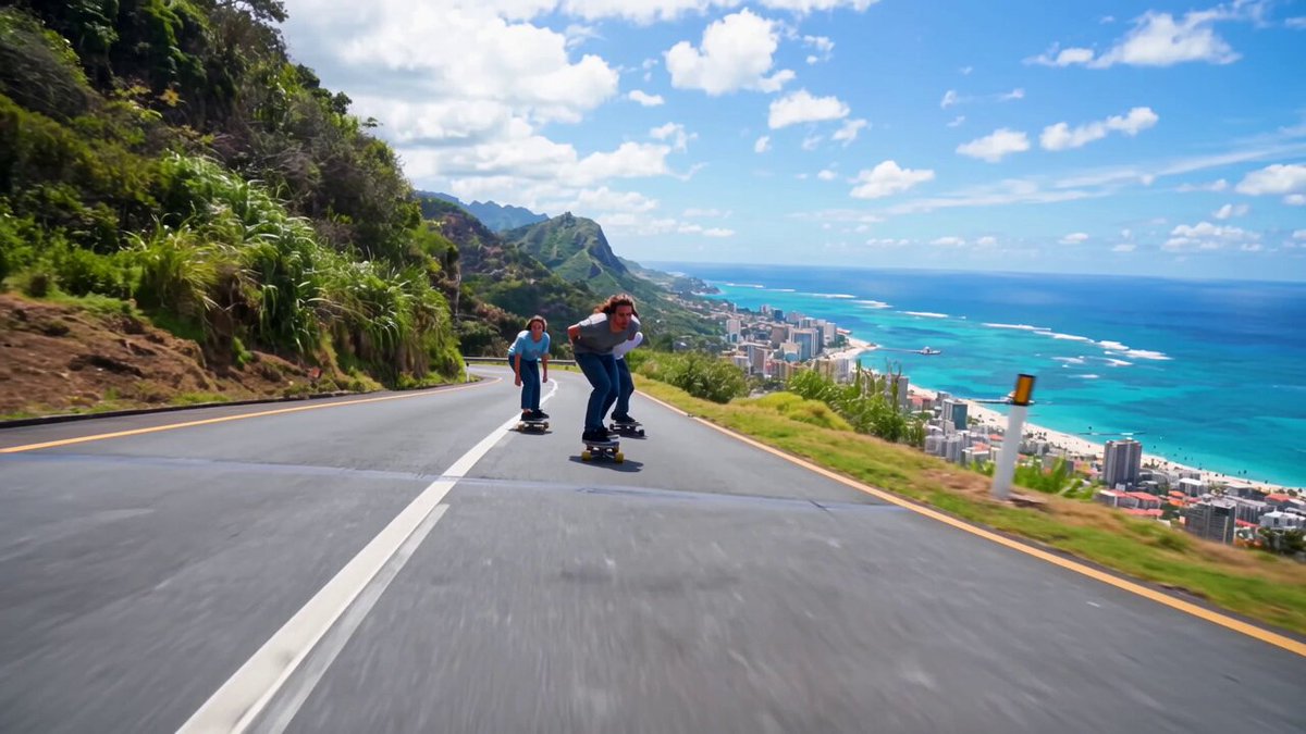 Coastal downhill longboarding race
