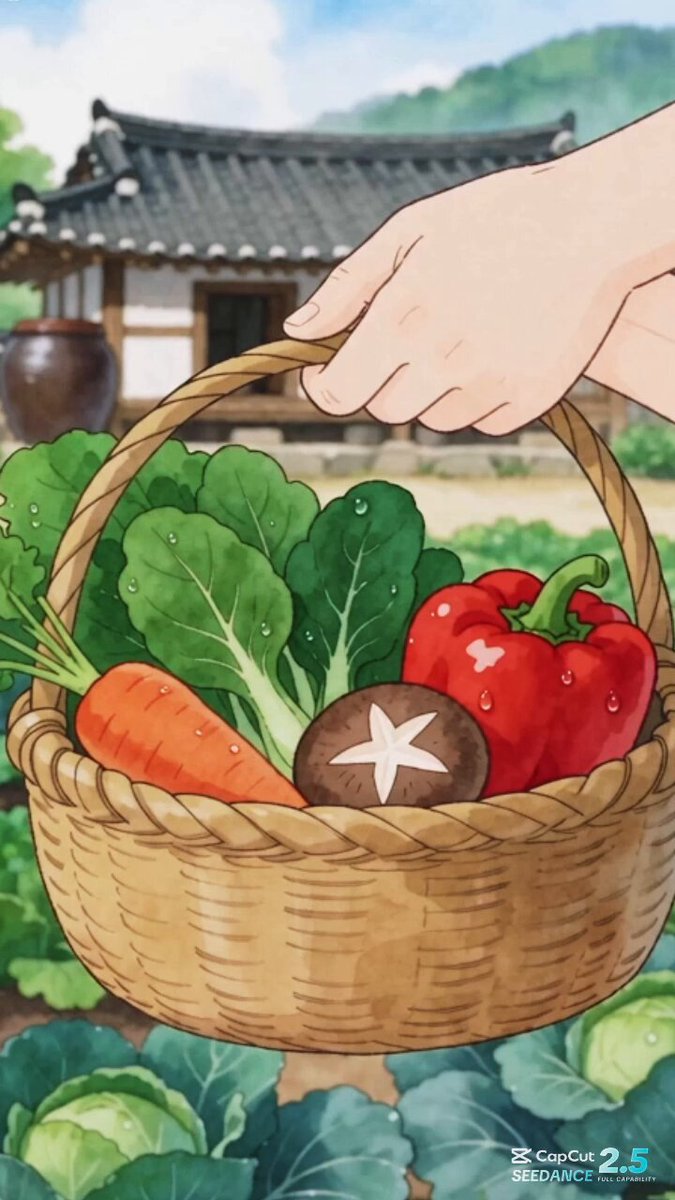 Anime Japchae Cooking in Korean Countryside