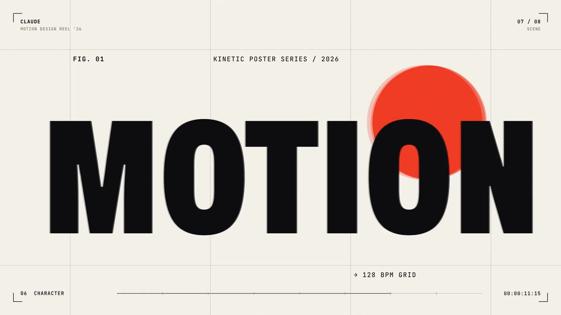 Motion graphics showreel resume animation