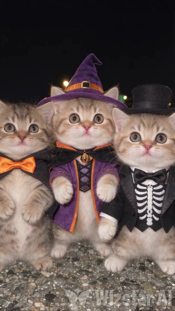 What happens when 3 adorable kittens enter Halloween mode?