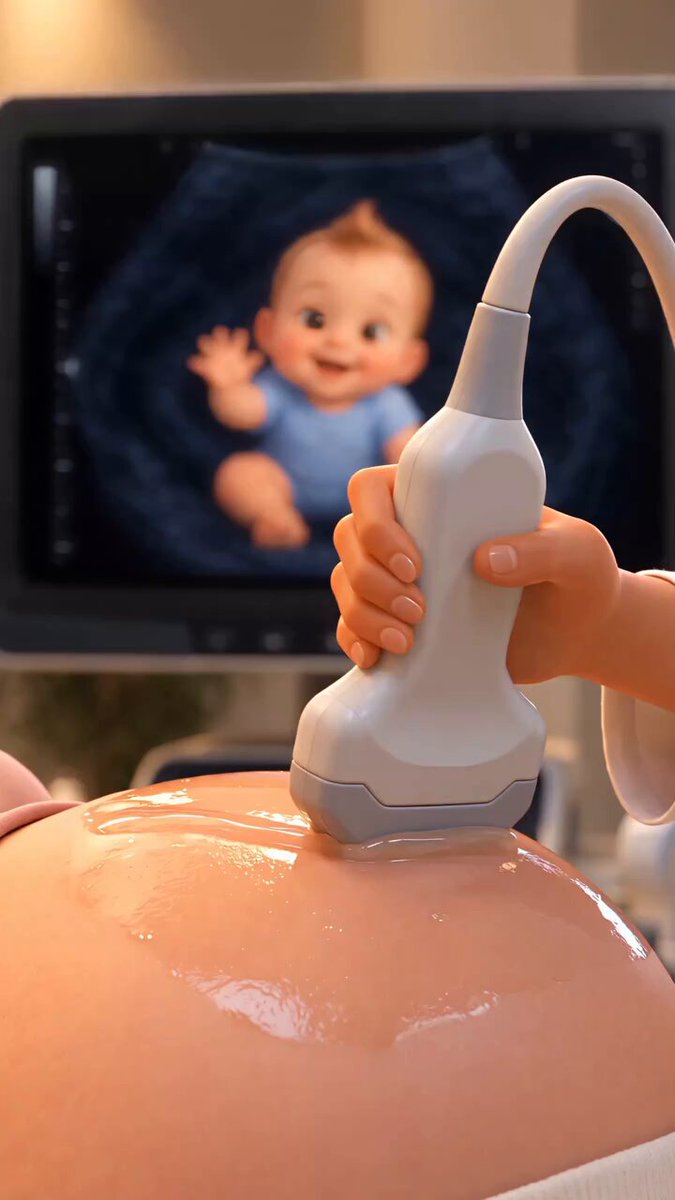Seedance 2.5 Pixar-style ultrasound reveal family comedy (AI video by @Zarnab_with_Ai)
